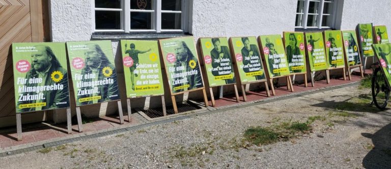 Plakatieren für die BTW im September 2021